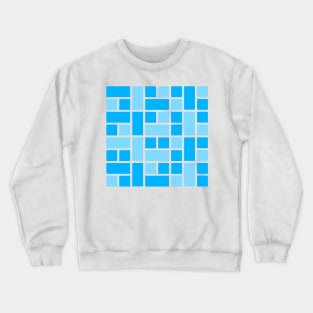 Blue Monochromatic Rectangles Crewneck Sweatshirt